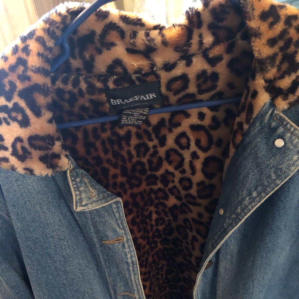 Beautiful leopard print denim jacket for sale!!!